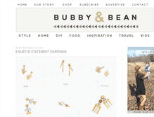 Tablet Screenshot of bubbyandbean.com